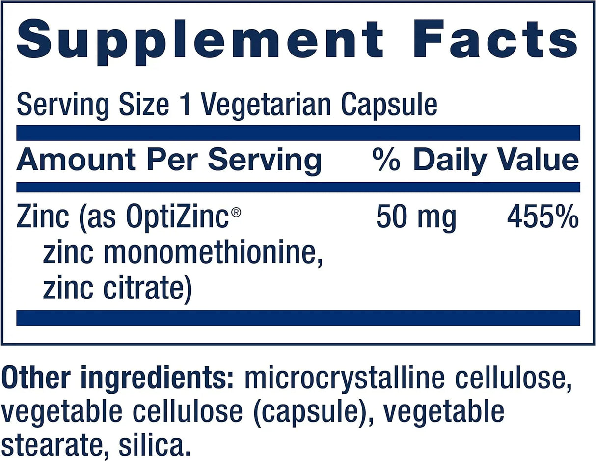 Life Extension Zinc Caps, High Potency, 50mg, 90 Capsules