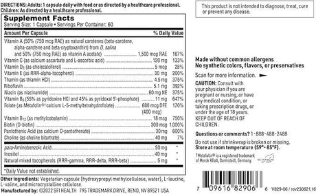 Klaire Labs Multi-Vitamin Complex, 60 Capsules