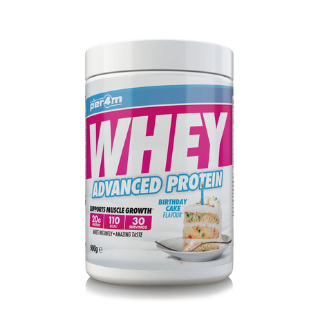 Per4m Advanced Whey Protein 900g Birthday Cake