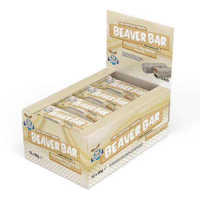 Muscle Moose Beaver Bar 12x60g White Chocolate