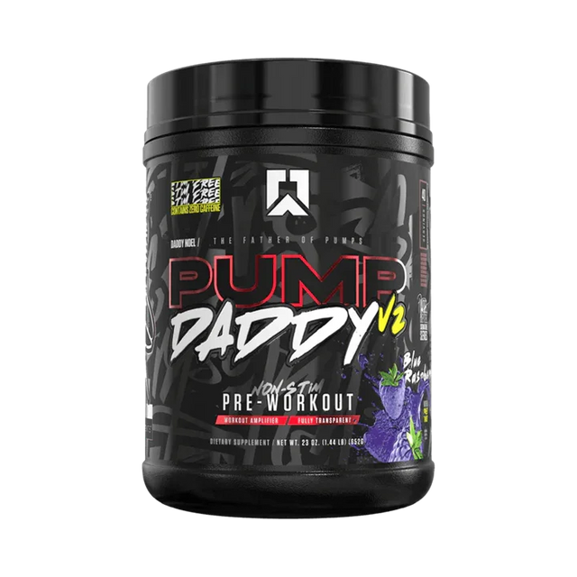 RYSE Pump Daddy V2 Non-Stim Pre-Workout 650g Blue Raspberry