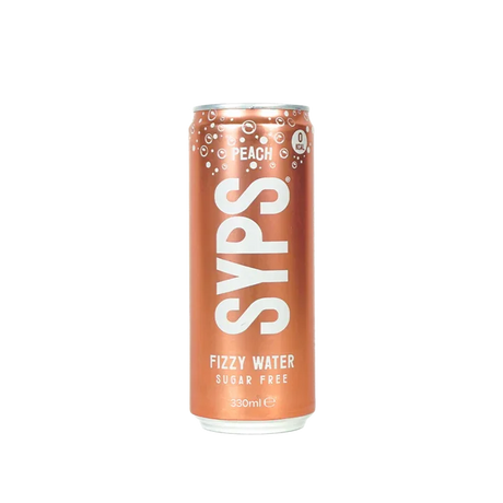 SYPS Fizzy Water 12x330ml Peach