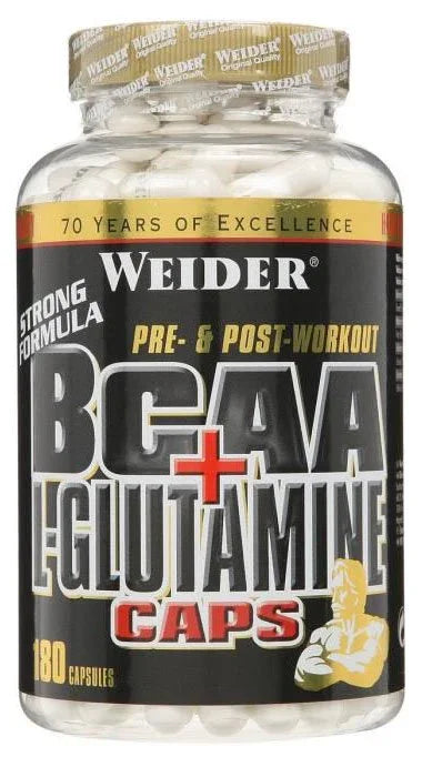 Weider BCAA + L-Glutamine Caps - 180 caps