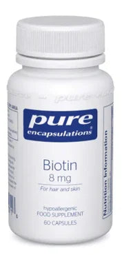 Biotin 8 mg (60 capsules) - Pure Encapsulations - welzo