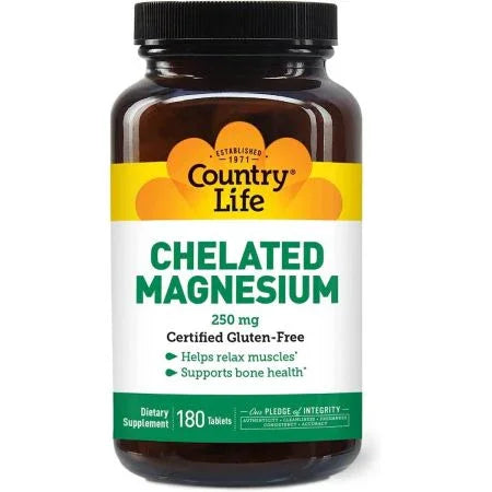 Country Life Chelated Magnesium 250mg 180 Tablet