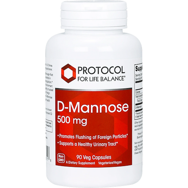 D-Mannose 500mg 90 vegcaps - Protocol For Life Balance - welzo
