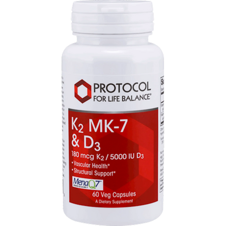 D3 & K2 (MK-7) 60 vegcaps - Protocol For Life Balance - welzo