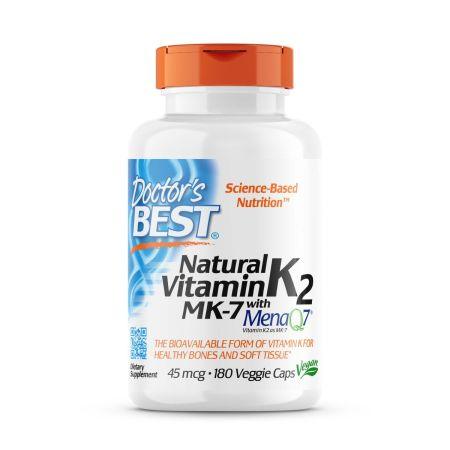 Doctor's Best Natural Vitamin K2 MK7 with MenaQ7 45 mcg Veggie Capsules