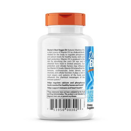 Doctor's Best Vegan D3 with Vitashine D3, 2,500 IU 60 Veggie Capsules