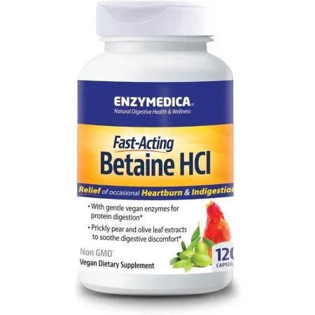 Enzymedica Betaine HCI 600mg Capsules