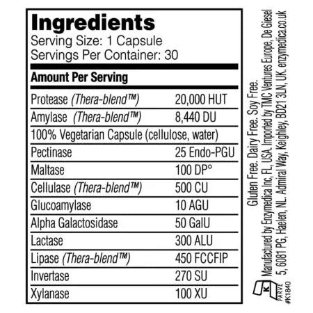 Enzymedica Digest Basic Capsules (UK Label)
