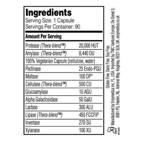 Enzymedica Digest Basic Capsules (UK Label)