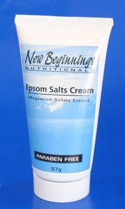 Epsom Salts Cream (Magnesium Sulfate) 57g – New Beginnings - welzo