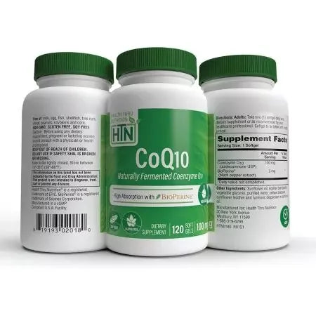 Health Thru Nutrition CoQ10 with BioPerine 100mg Softgels