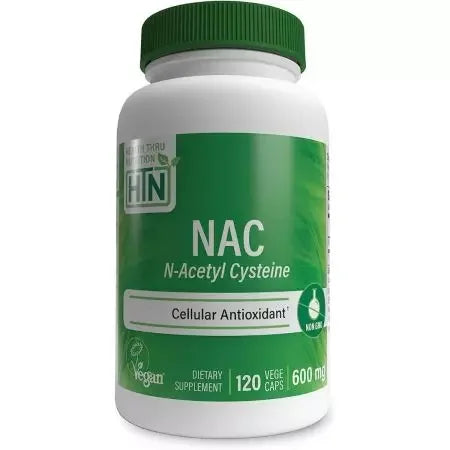 Health Thru Nutrition NAC (NAcetyl Cysteine) 600mg Veggie Capsules