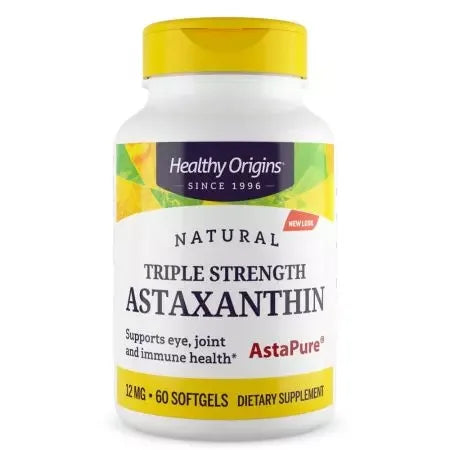 Healthy Origins Astaxanthin 12mg 60 Softgels