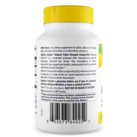 Healthy Origins Astaxanthin 12mg 60 Softgels