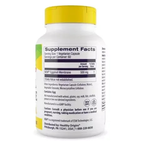 Healthy Origins Eggshell Membrane 500mg Veggie Capsules