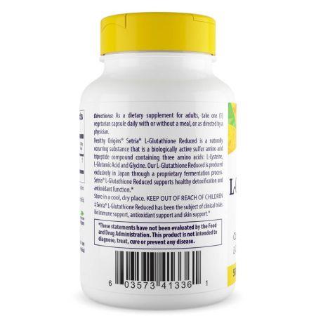 Healthy Origins LGlutathione Reduced 500mg Veggie Capsules