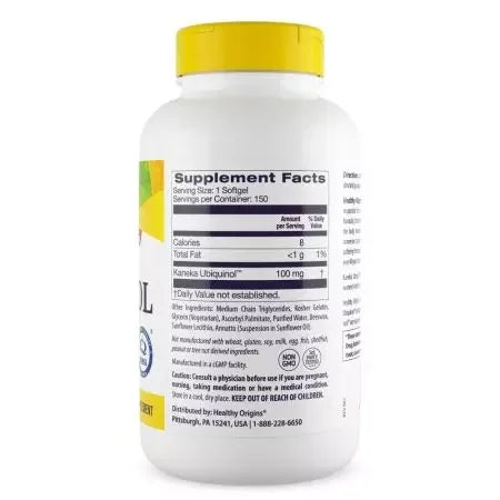 Healthy Origins Ubiquinol 100mg Softgels