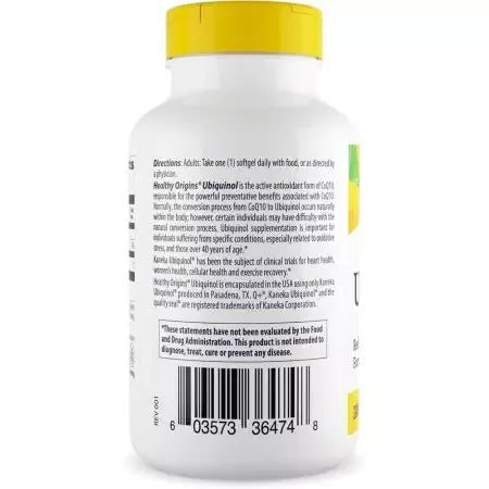 Healthy Origins Ubiquinol 200mg Softgels