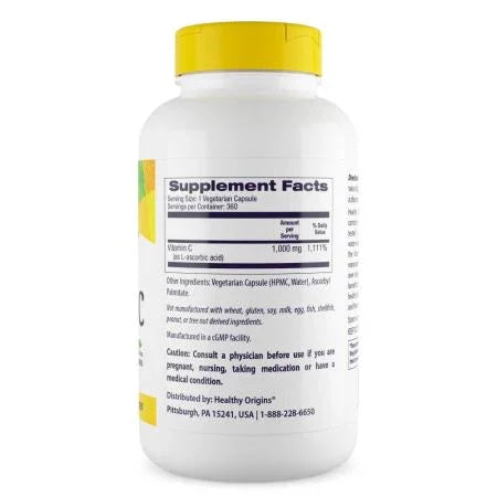 Healthy Origins Vitamin C 1000 mg Capsules