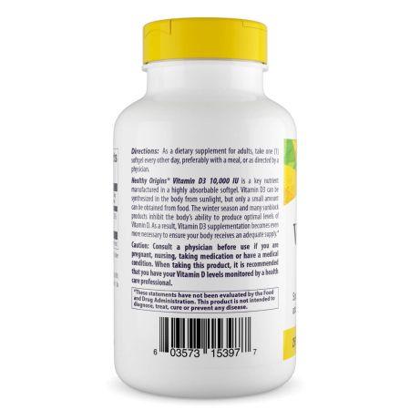Healthy Origins Vitamin D3 10,000iu Softgels