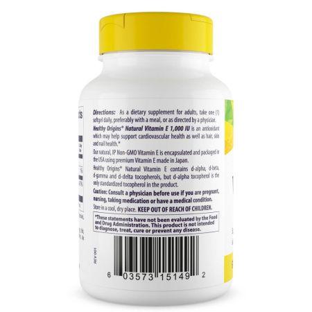 Healthy Origins Vitamin E 1,000iu Softgels