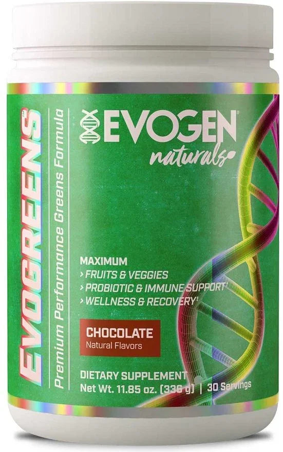 Evogen Evogreens Naturals, Chocolate - 336 grams