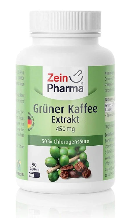 Zein Pharma Green Coffee Extract, 450mg - 90 caps