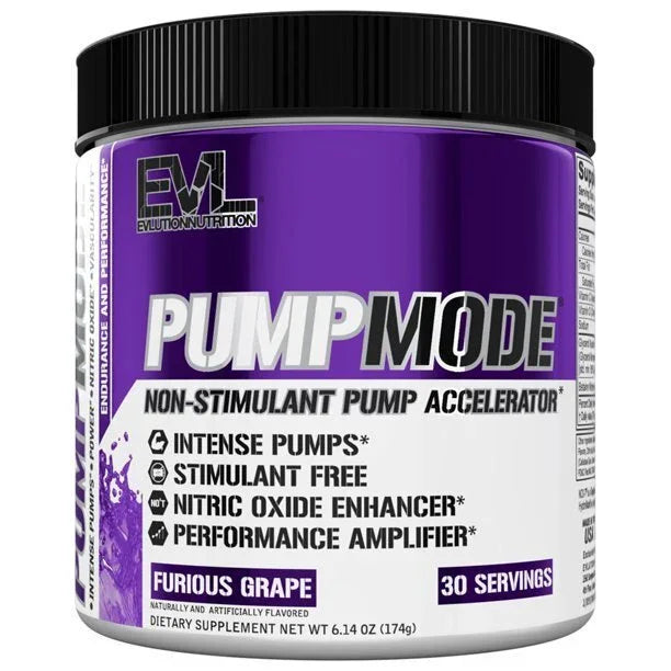 EVLution Nutrition PumpMode Powder, Furious Grape - 174 grams