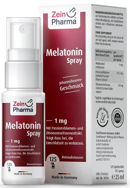 Zein Pharma Melatonin Spray, 1mg - 25 ml.