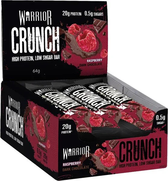 Warrior Crunch Bar, Raspberry Dark Chocolate - 12 bars