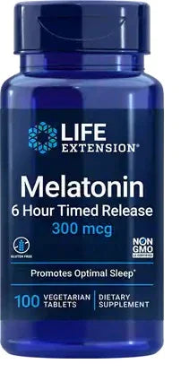Life Extension Melatonin 6 Hour Timed Release, 300mcg - 100 vegetarian tabs