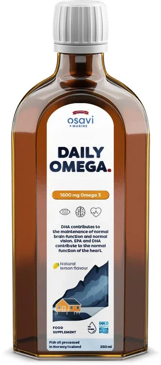 Osavi Daily Omega, 1600mg Omega 3 (Natural Lemon) - 250 ml.