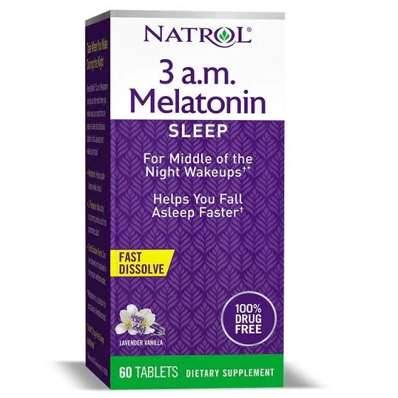 Natrol 3 a.m. Melatonin Fast Dissolve, Lavender Vanilla - 60 tablets
