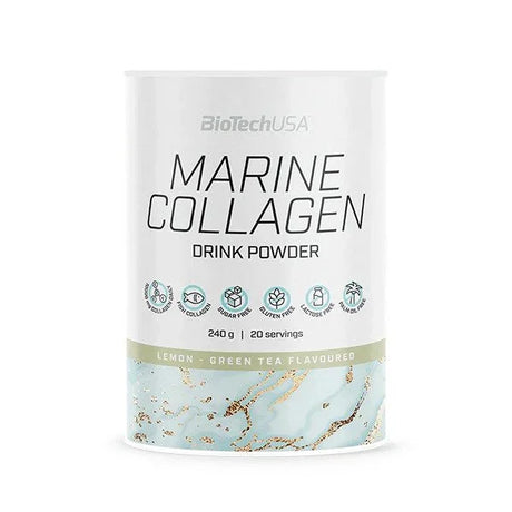 BioTechUSA Marine Collagen, Lemon-Green Tea - 240 grams