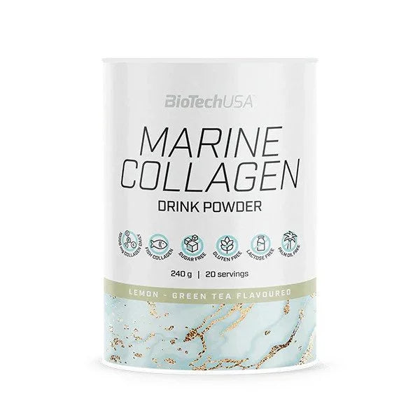 BioTechUSA Marine Collagen, Lemon-Green Tea - 240 grams