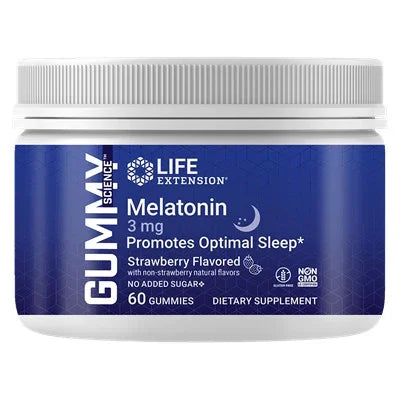 Life Extension Gummy Science Melatonin, 3mg (Strawberry) - 60 gummies