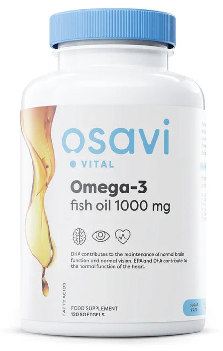 Osavi Omega-3 Fish Oil Molecularly Distilled, 1000mg - 120 softgels