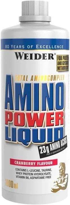 Weider Amino Power Liquid, Cranberry - 1000 ml.