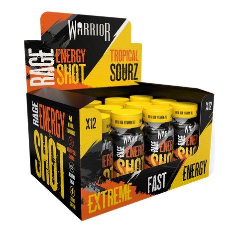 Warrior Rage Energy Shot, Tropical Sourz - 12 x 60 ml.