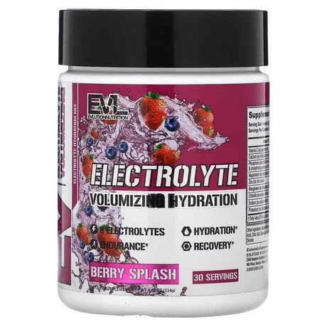 EVLution Nutrition Electrolyte, Berry Splash - 114 grams