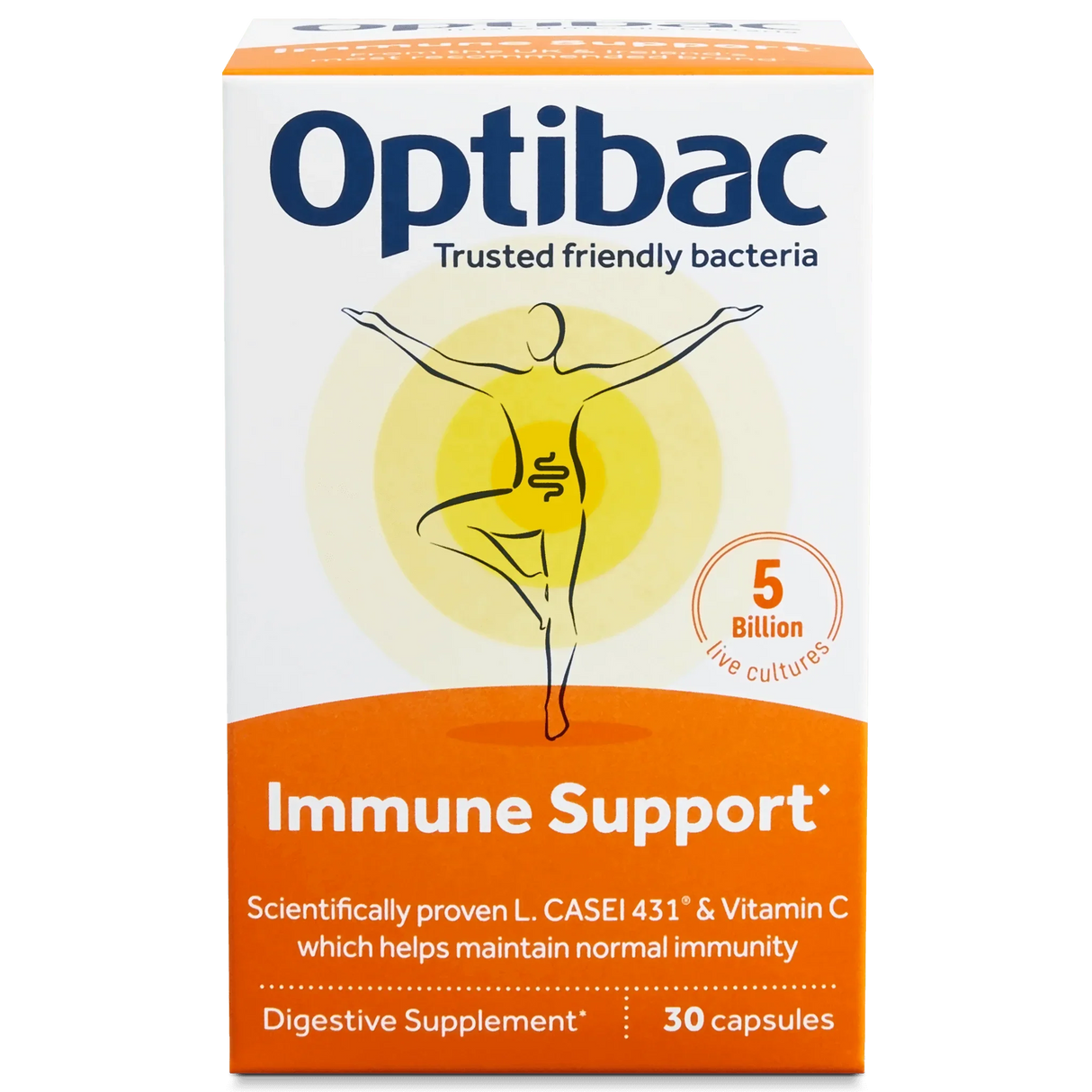 Immune Support Probiotics, 30 capsules - OptiBac - welzo