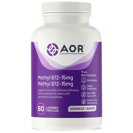 Methyl B12 15mg - 60 lozenges - AOR - welzo