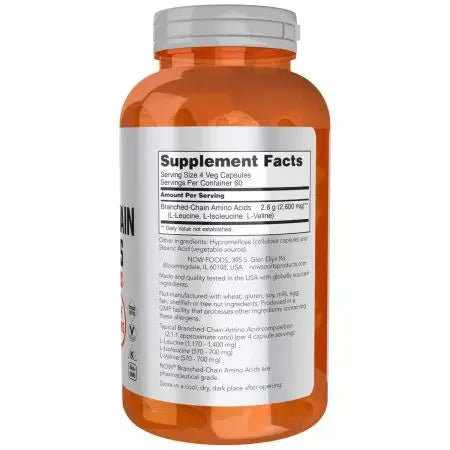 Now Foods Branched Chain Amino Acids Veg Capsules