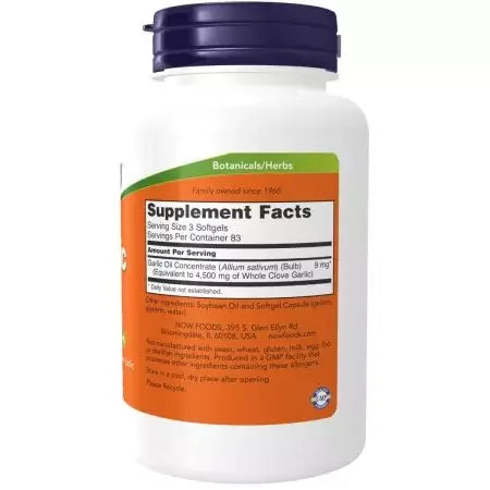 Now Foods Garlic Oil 1,500 mg Softgels
