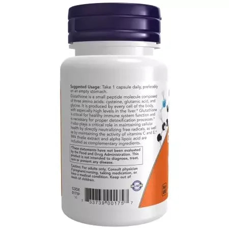 Now Foods Glutathione 500 mg Veg Capsules