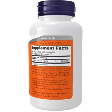 Now Foods LArginine 500 mg Capsules