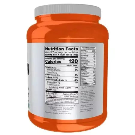 Now Foods Pea Protein Pure Unflavored Powder